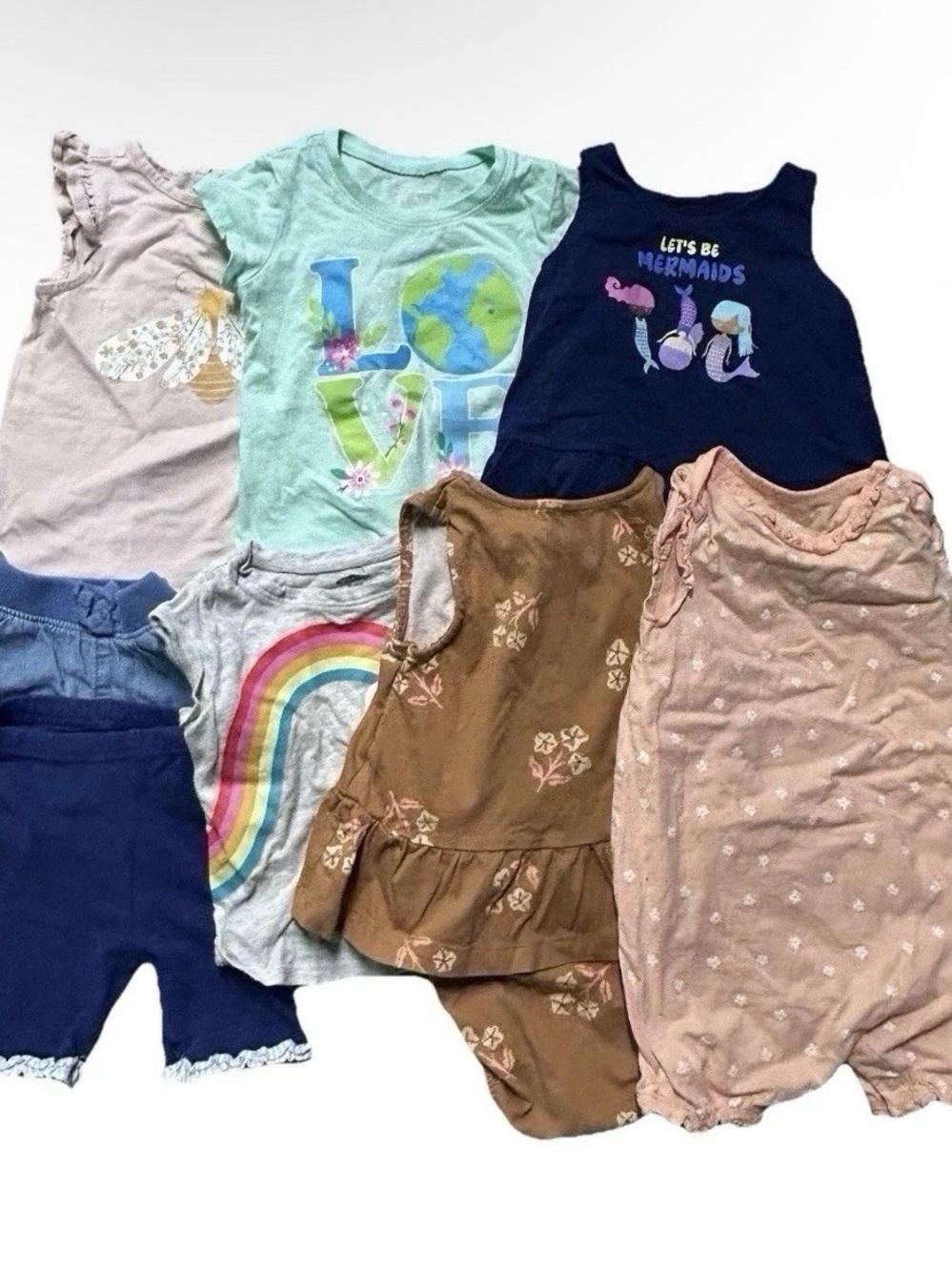 Toddler Girl Summer Clothing T Shirts Tanks Shorts Size 18-24 Months
